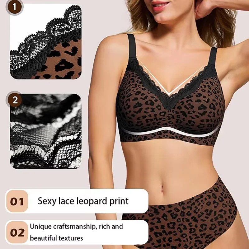 Bra Wanita Motif Leopard Tanpa - Full Coverage Bra ulasan dan harga