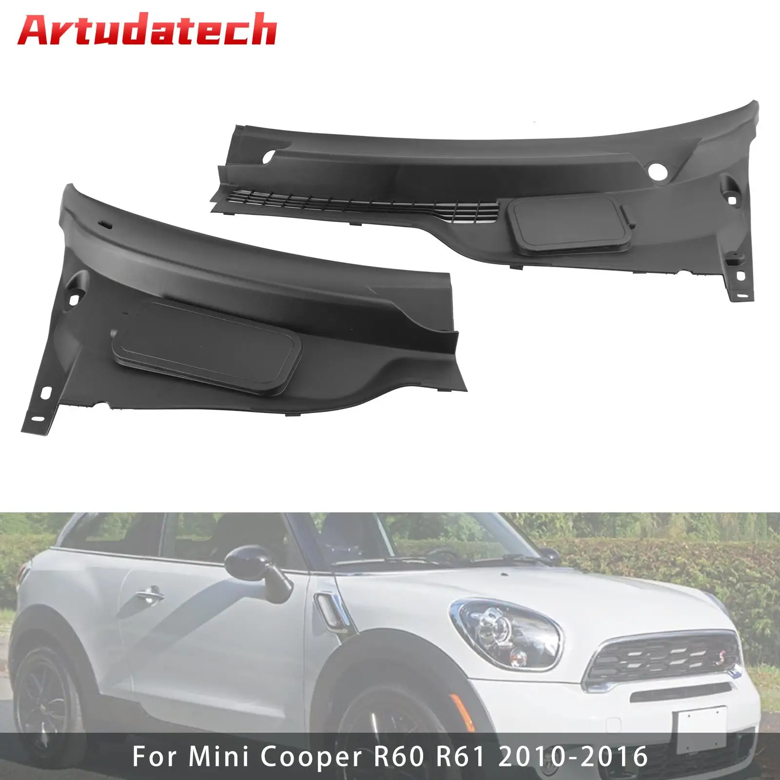 Artudatech Windshield Cowl Panel 51719808095+51719808096 For Mini Cooper R60 R61 2010-2014 2015 2016 Car Accessories