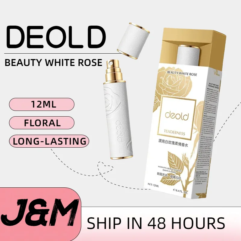 عطر زهري طويل الأمد 10 مل للجنسين عطر طازج أسود أبيض روز وودي أو دو تواليت