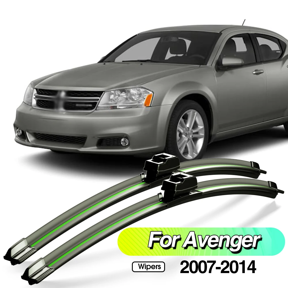 

For Dodge Avenger 2007-2014 2pcs Front Windshield Wiper Blades Windscreen Window Accessories 2008 2009 2010 2011 2012 2013