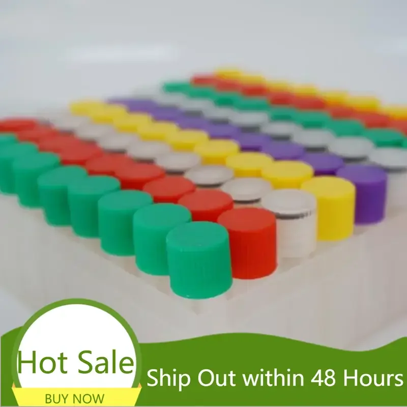 

500pcs/lot Lab 1.8ml Plastic Cryovial with Silicone Gasket Freezing Tubes with Color Cap