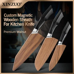 XINZUO Wooden Sheath High Quality Walnut Wood Knife Cover for XINZUO Chef/Santoku/Utility/Nakiri/Steak/Boning Knife
