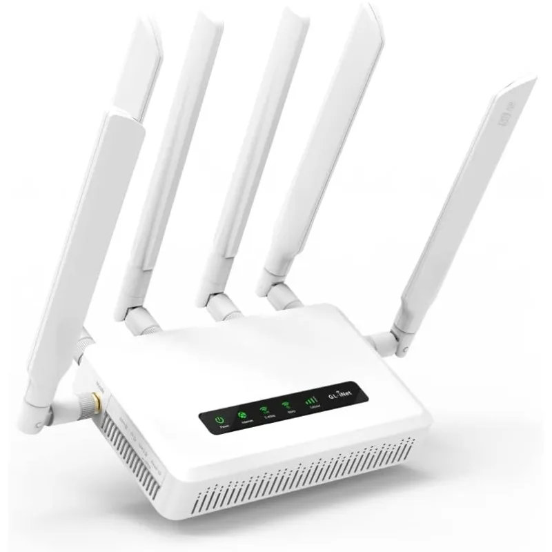 GL-X3000 (Spitz AX) 5G NR AX3000 Cellular Gateway Router, Wi-Fi 6, Detachable Antennas, Dual-SIM, RV, T-Mobile & AT&T Io