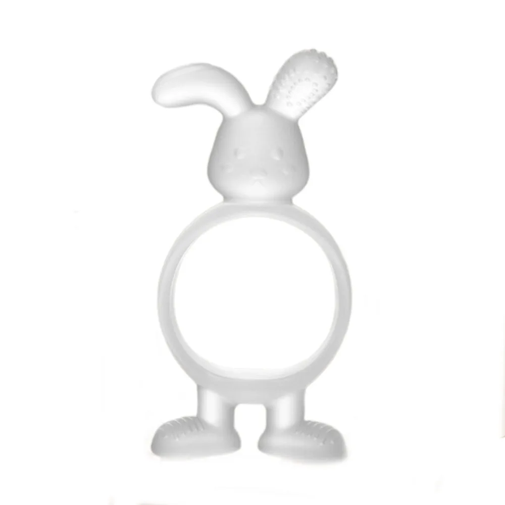 

Новые силиконовые перчатки для прорезывания зубов с кроликом, моющиеся портативные детские тренировочные перчатки для прорезывания зубов, ручной прорезыватель для младенцев