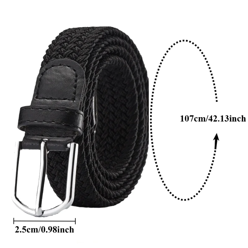 Korean-Style Fashionable Stretch Braided Women’s Belt Sturdy Braided Design Versatile Decorative Belt for Students Unisex