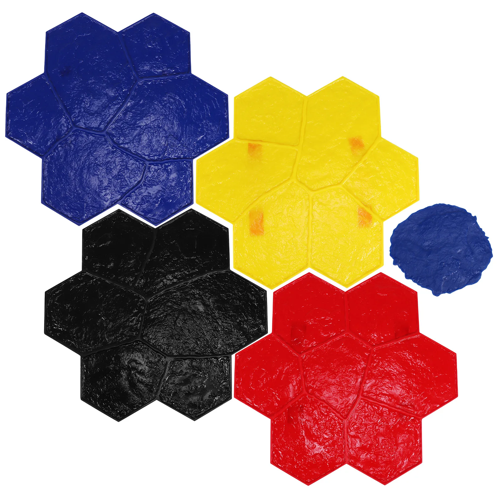 

5pcs Stone Concrete Stamp Set Realistic Detail Slate Texture Seamless Concrete Stamping Mat with Handle for Outdoor