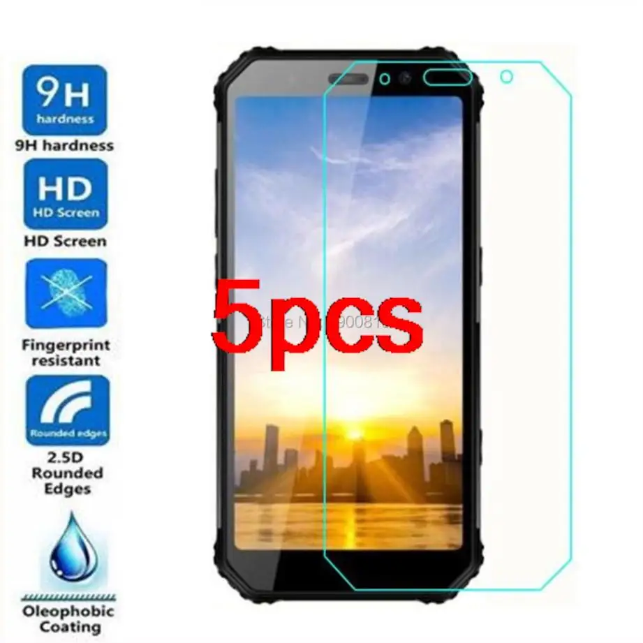 5pcs clear hd tempered glass on for agm a9 safety glass screen protector 2.5d 9h tempered glass for agm a9 phone film guard