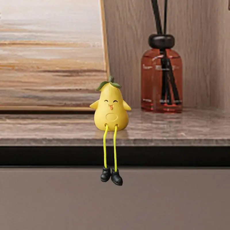 Dangling Legs Figurines Resin Long Leg Sculptures In Fruit Shape Collectible Doll Shelf Decoration Home Ornaments For Entrance