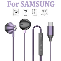 Wired Headphones For Samsung HiFi Surround In-ear USB Type C 3.5mm With wire control Wired Earbud For Galaxy S24 S23 A55 Ultra