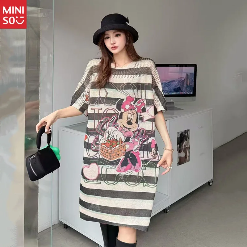 فستان ديزني مقاس كبير 2025، فستان متوسط الطول مصمم للصيف