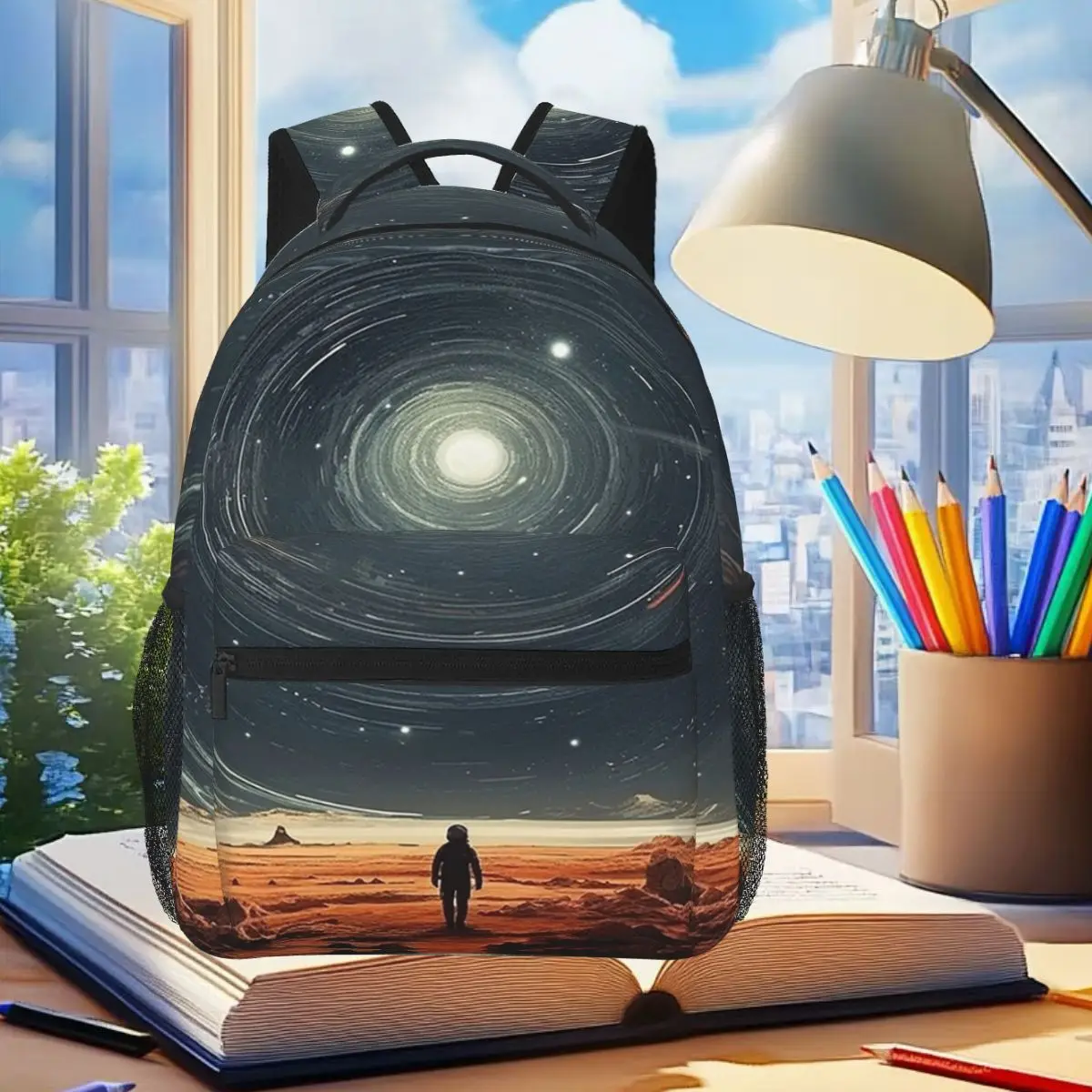 

Spacewalk Student Backpack School Bag Hiking Travel Daypack for Boys Girls Fashion Bookbag Shoulder Bags