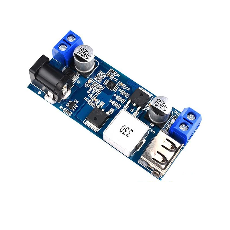 DC-DC 24V/12V To 5V 5A Step Down Power Supply Buck Converter Replace LM2596S Adjustable USB Step-down Charging Module For Phone