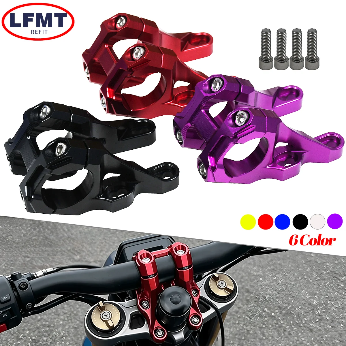Bike Dual Crown Forks 31.8mm Aluminium Direct Mount Stem For Surron light bee X/S/L1E For Segway X260 X160 Talaria Sting MX3 MX4