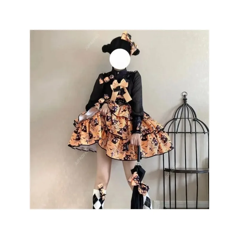 Nieuwe Modellen Hoge Kwaliteit Lolita Rok Sweet Kawai Driedelige Jsk Mouwloze Strik Prinses Tea Party Jurk In Verschillende Kleuren