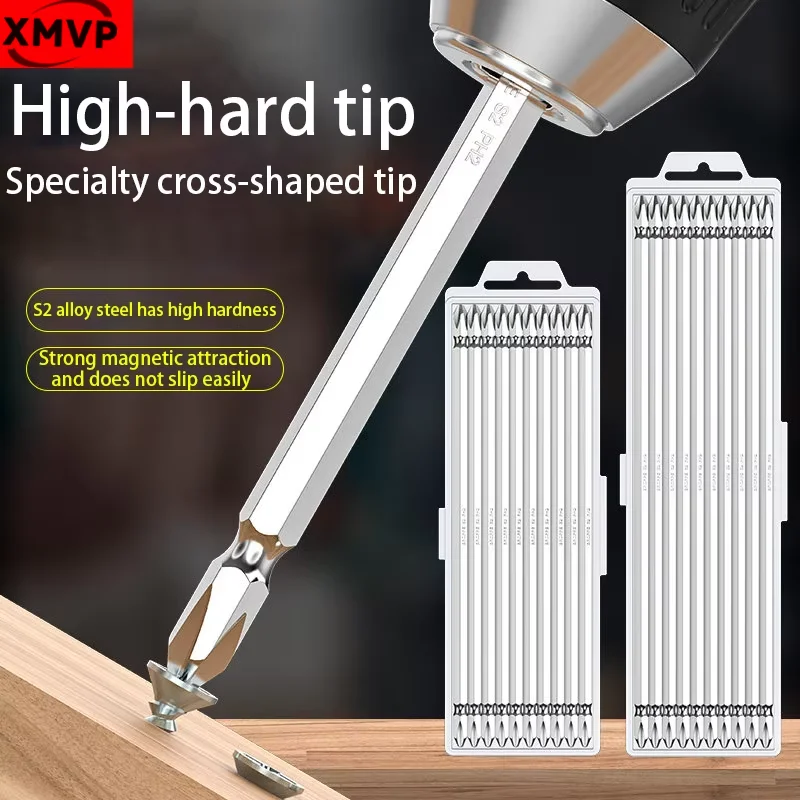 

Specialty head extended electric screwdriver, cross-shaped strong magnetic set, electric drill, air chisel, high hardness