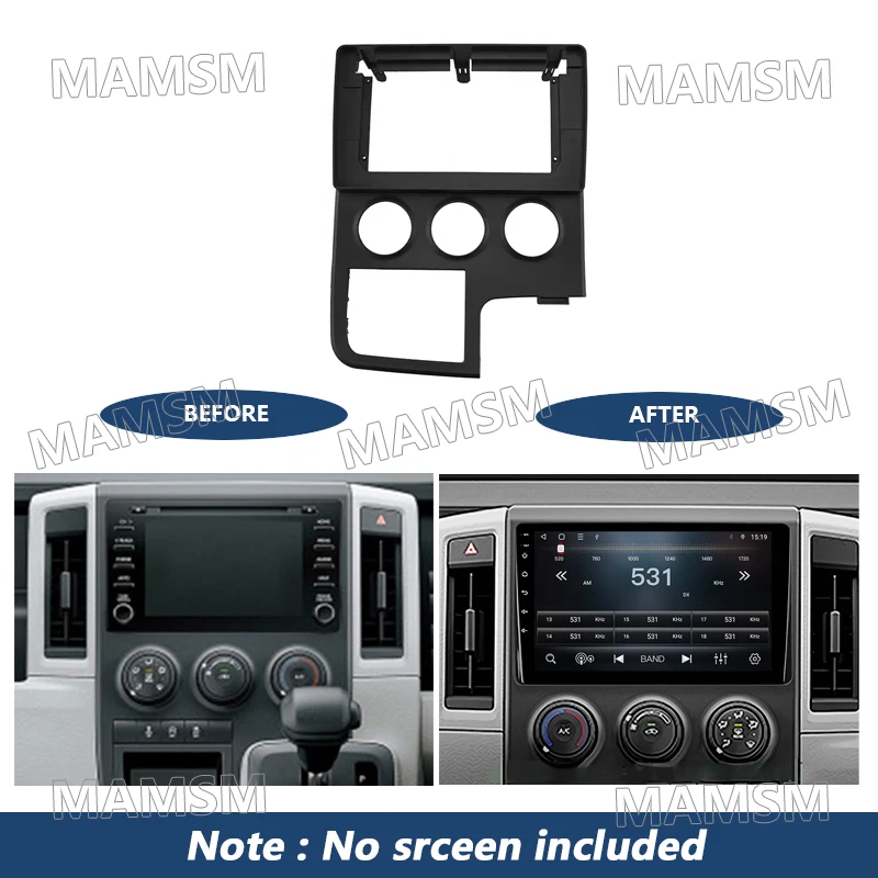 10 Inch 2 Din Radio Frame For  Toyota Hiace 2019-2021 Car Player DVD Audio Stereo Panel Mount Installation Fascia Frame