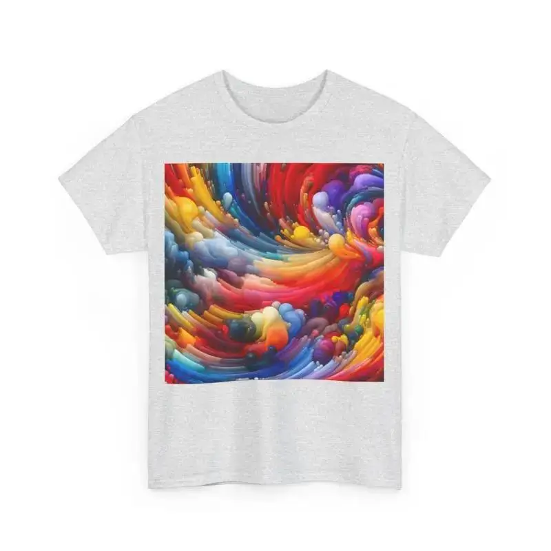 Vibrant Abstract Swirl T Shirt Colorful Artistic Design