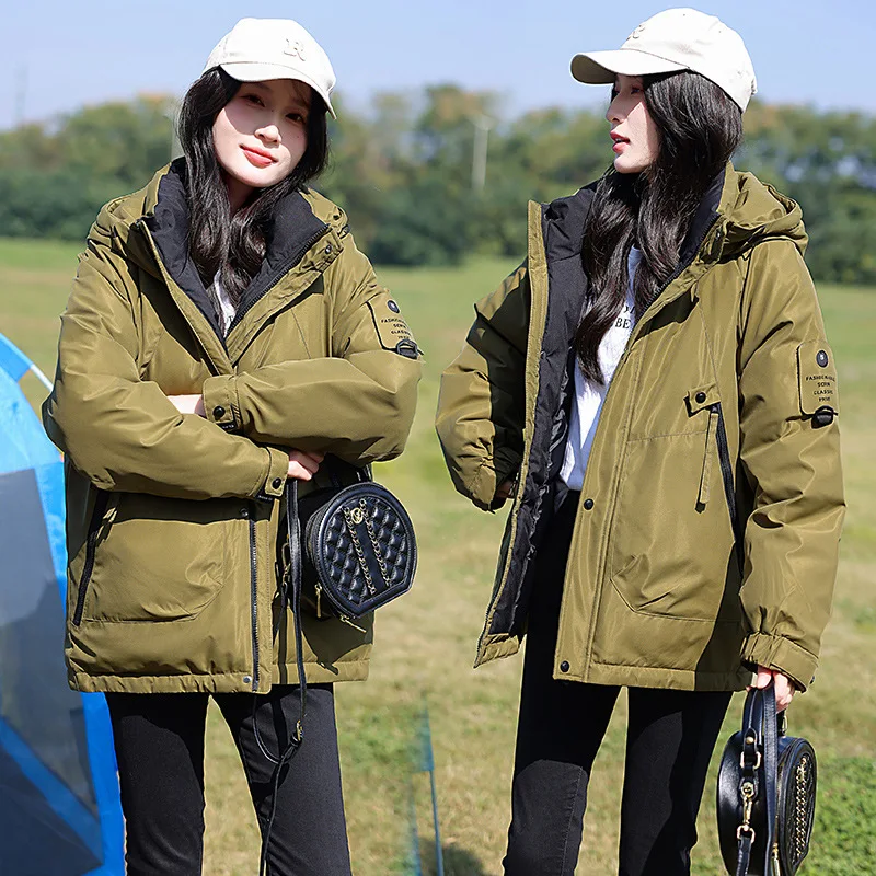 Inverno nuova torta corta e spessa per superare la giacca invernale femminile Stormtrooper pigro abbigliamento da donna imbottito in cotone sottile