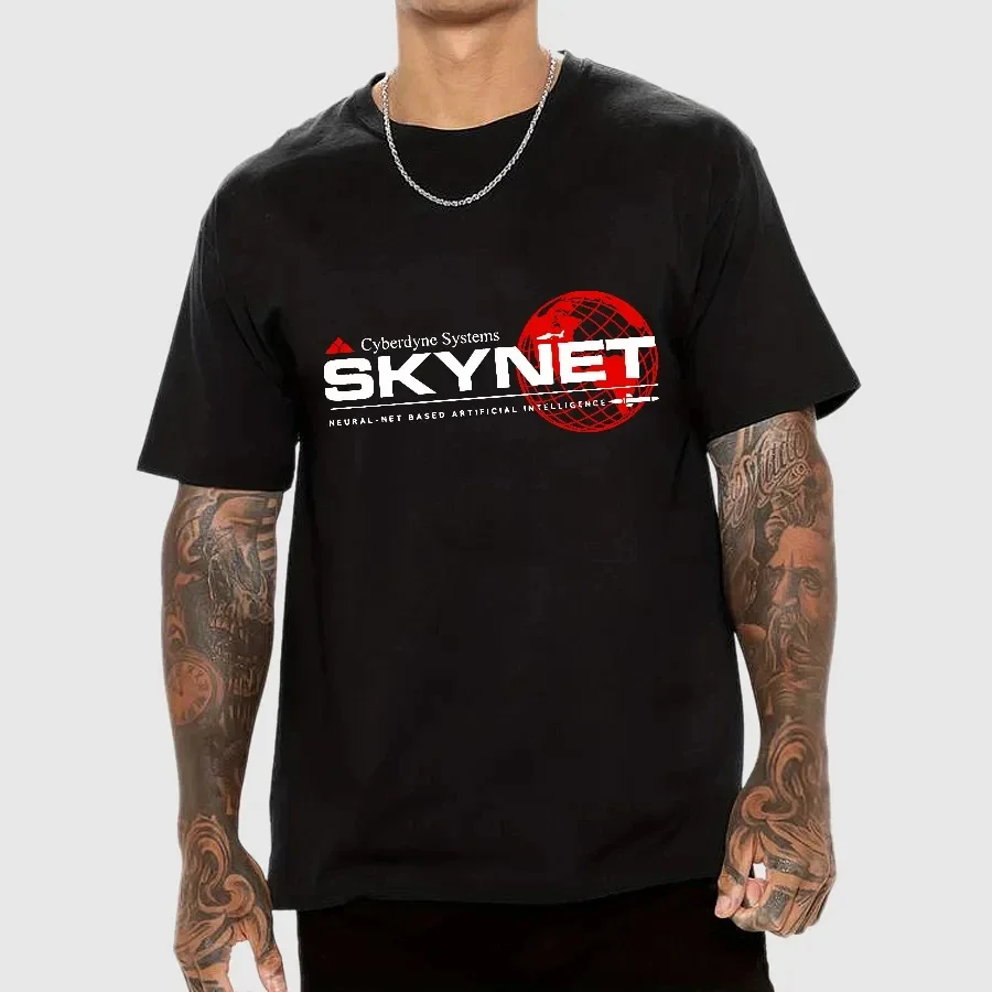 Cyberdyne Systems Skynet Men's Graphic T-Shirt Soft Moisture-Wicking Cotton Shirt Summer Casual Beach Wear Clothing Unisex