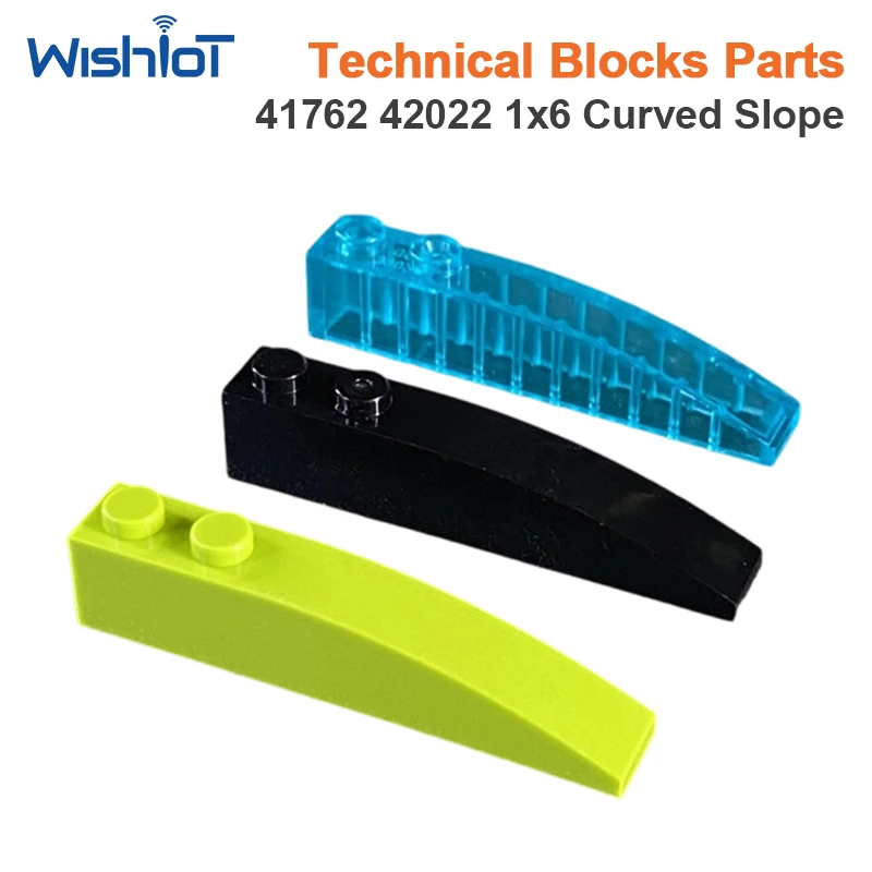 41762 Curved Slope 1x6 Brick Model Parts Small Granule Assembly Building Blocks Toy Kit Extension Design Components