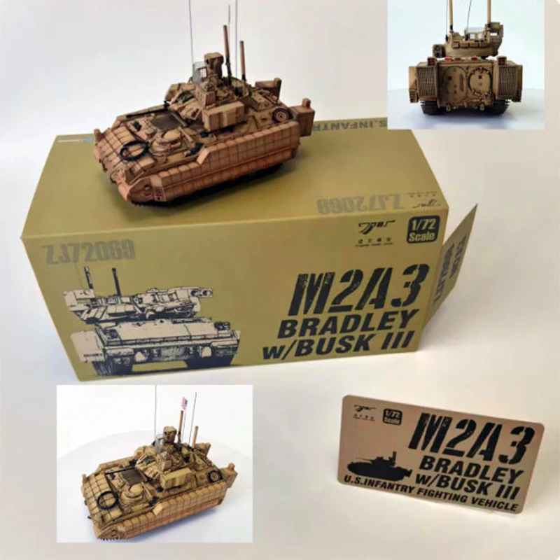 

Масштабная модель 1/72: Боевая машина пехоты M2A3 Bradley, пластиковая статическая модель танка, коллекционная игрушка, подарок, сувенир