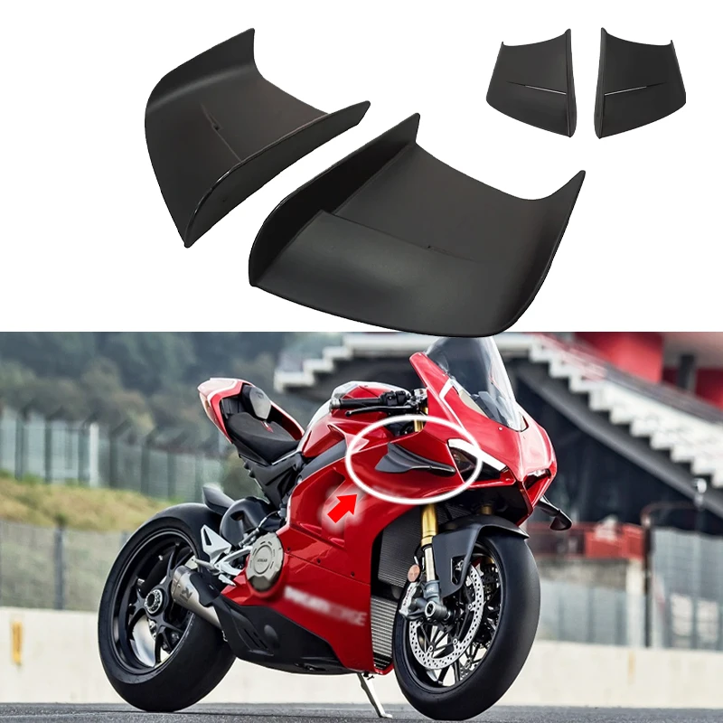 

For Suzuki GSXR GSX-R 600 1000 F 125 150 R750 1000GT FOR BMW FOR DUCATI Kawasaki Motorcycle Winglet Aerodynamic Wing Kit Spoiler