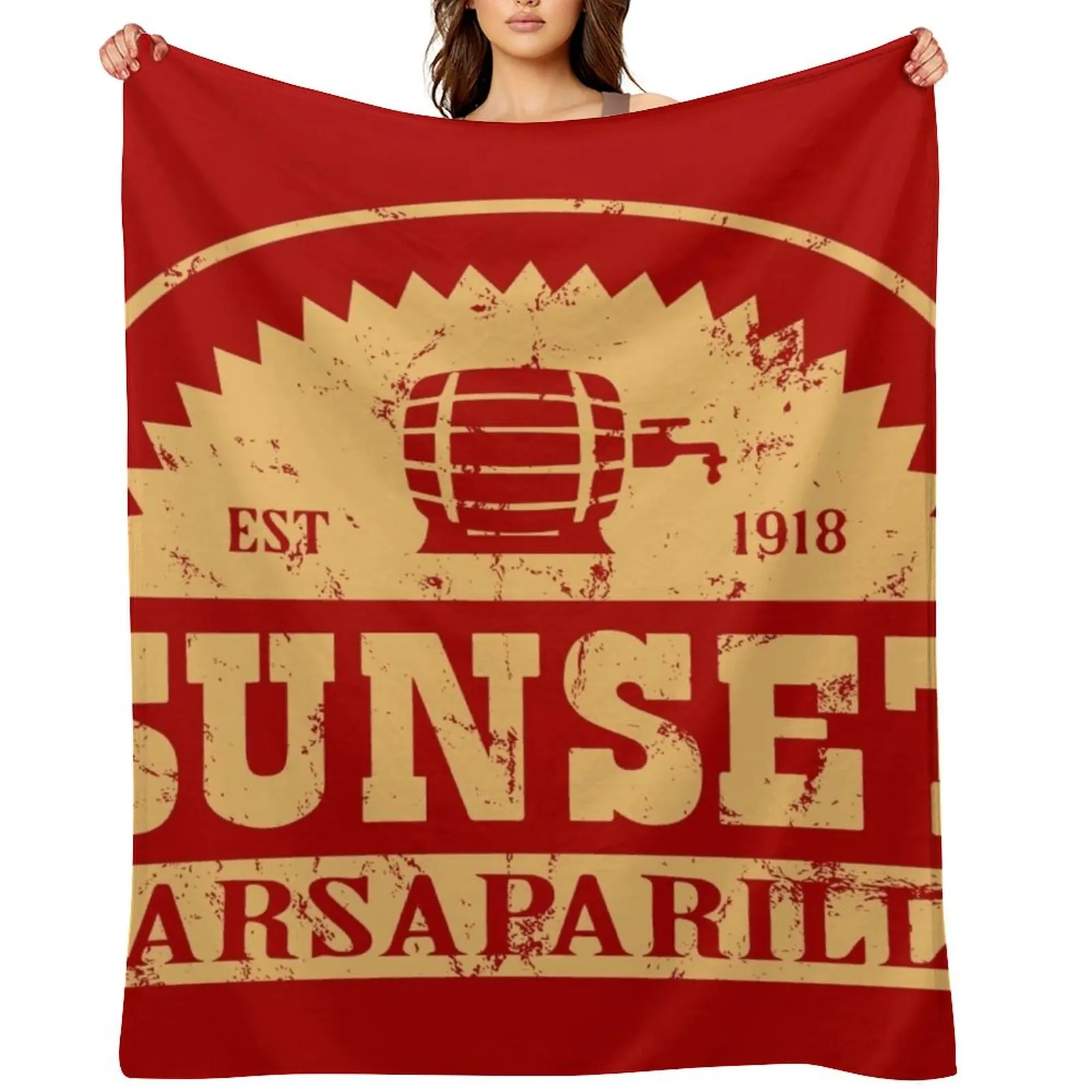 

Sunset Sarsaparilla Throw Blanket Thins Cute Plaid Moving Blankets