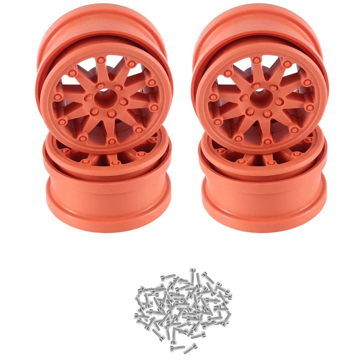 4PCS Plastic Beadlock 2.2 Wheel Hub Wheel Rim for 1/10 RC Crawler Car Axial SCX10 Wraith Capra RR10 RBX10 Traxxas TRX4,2