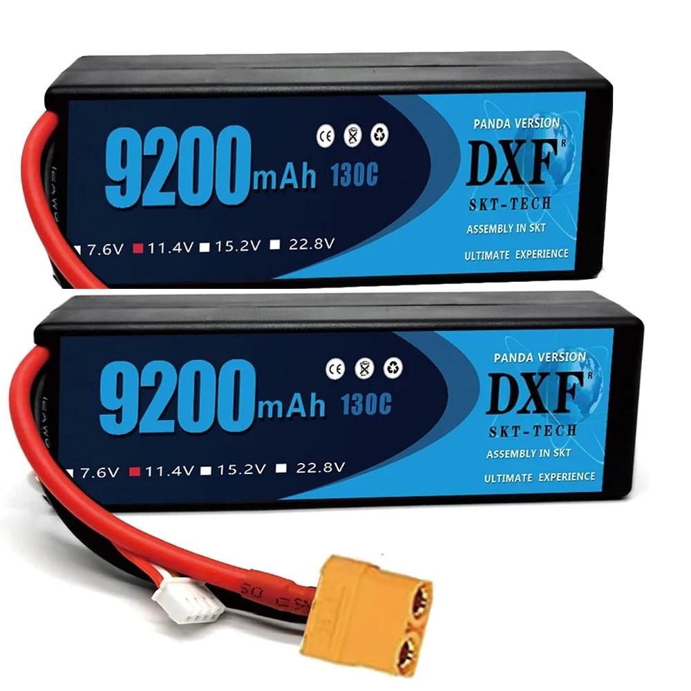 DXF 3S Lipo Battery 9200mAh 11.4V 130C HV with XT90 EC5 Hardcase for 1/8 Buggy Truggy Offroad Car Boat Truck Airplane UAV RACIN