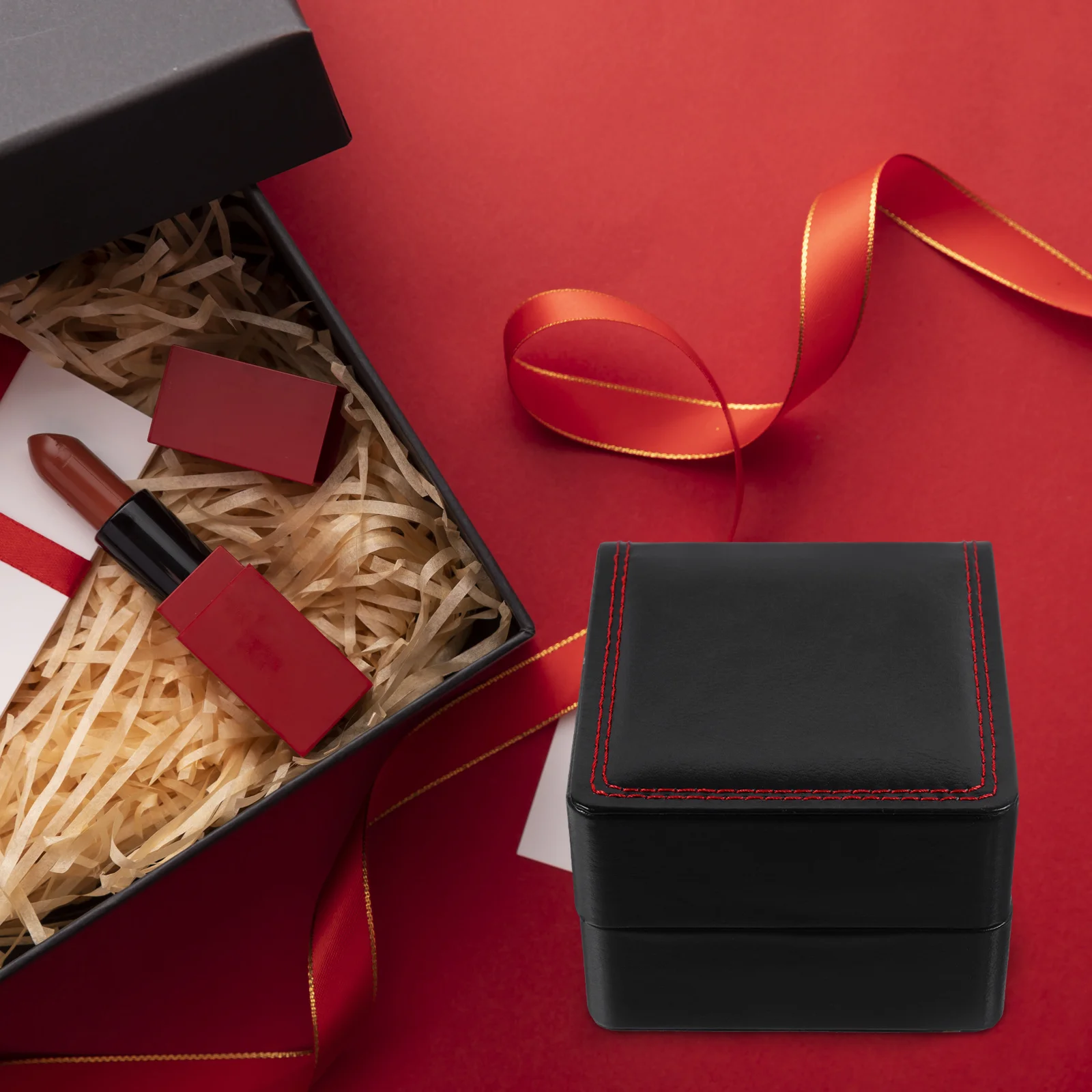 Caja de reloj de lujo PU 1 rejilla Estuche De Viaje negro para hombres y mujeres caja de reloj para hombres soporte de exhibición organizador de joyas