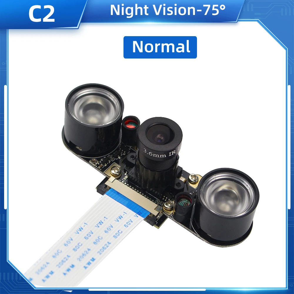 Raspberry Pi 4 Kamera 5 MP Nachtsicht 1080P Optionale Weitwinkel-Fisheye-IR-CUT-Kamera FF AF für Raspberry Pi 4B 3B+ 3B Zero