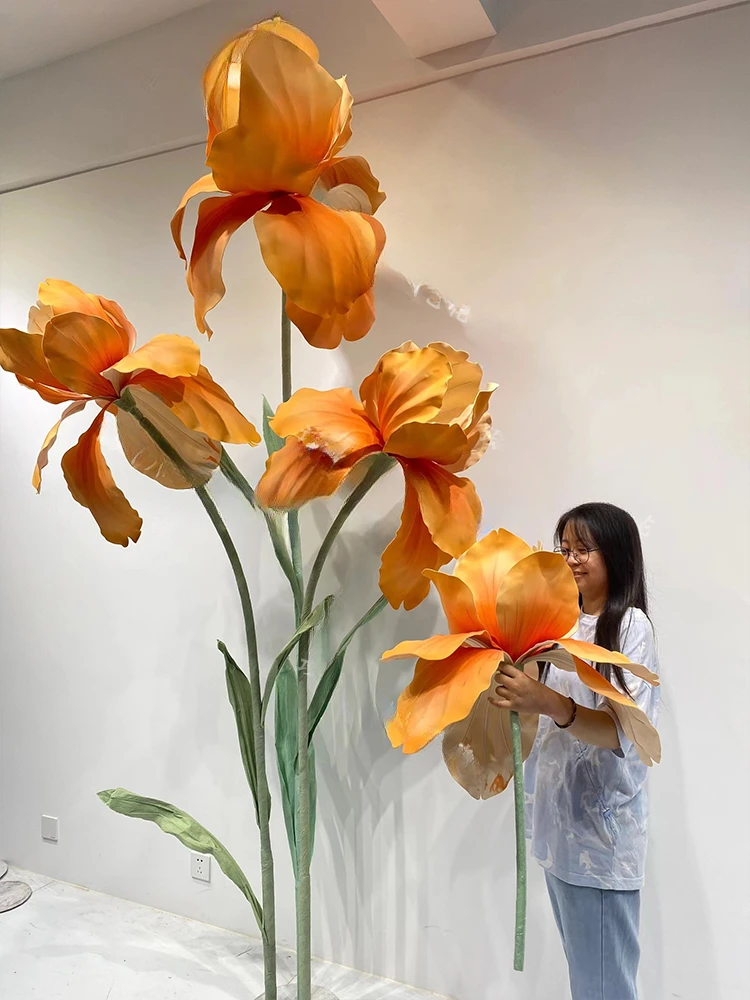 

Iris Paper Flower Wedding Dress Shop Window Decoration and Arrangement Activities Outdoor Beauty Scenes