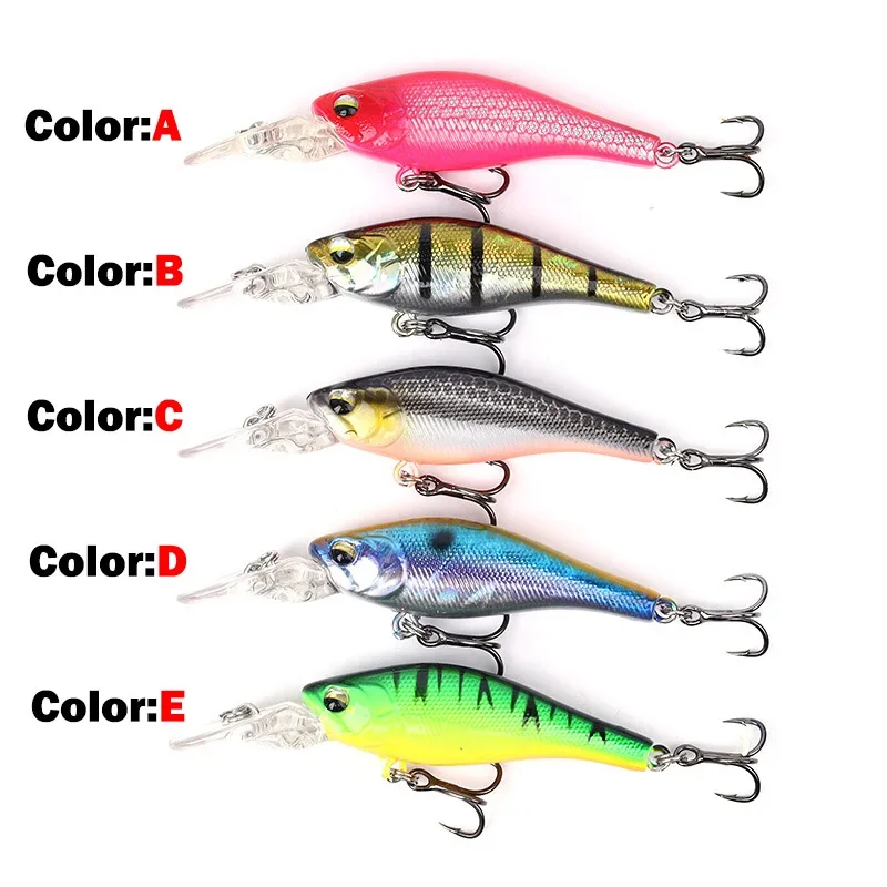 New 1Pcs Sinking Slowly Minnow Fishing Lure 5cm 3.9g Lifelike Swing Small Fish Deep Diving Hard Lures Japan Winter Baits