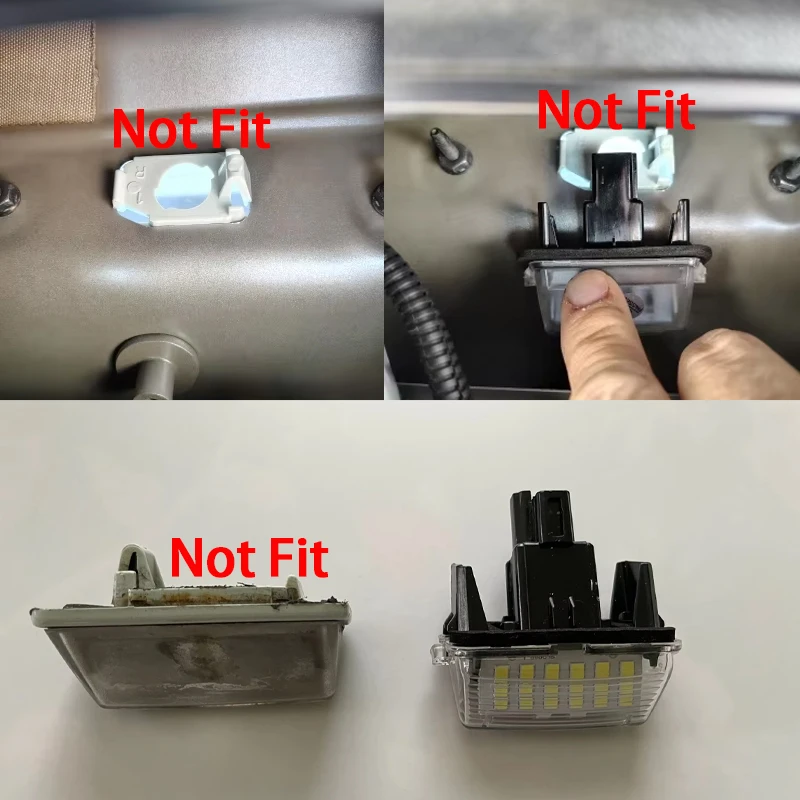 2Pcs LED Lizenz Nummer Platte Licht Lampe Für Toyota Camry Corolla Prius Yaris Highland Avalon Auris Vios Esquire EZ Noah proace – Detail 1