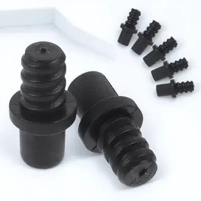 

10 шт., разъем для щетки для унитаза 12, 7 мм, черный полипропиленовый наконечник с резьбой, спиральный винтовой адаптер для ручки, запасные части для щетки