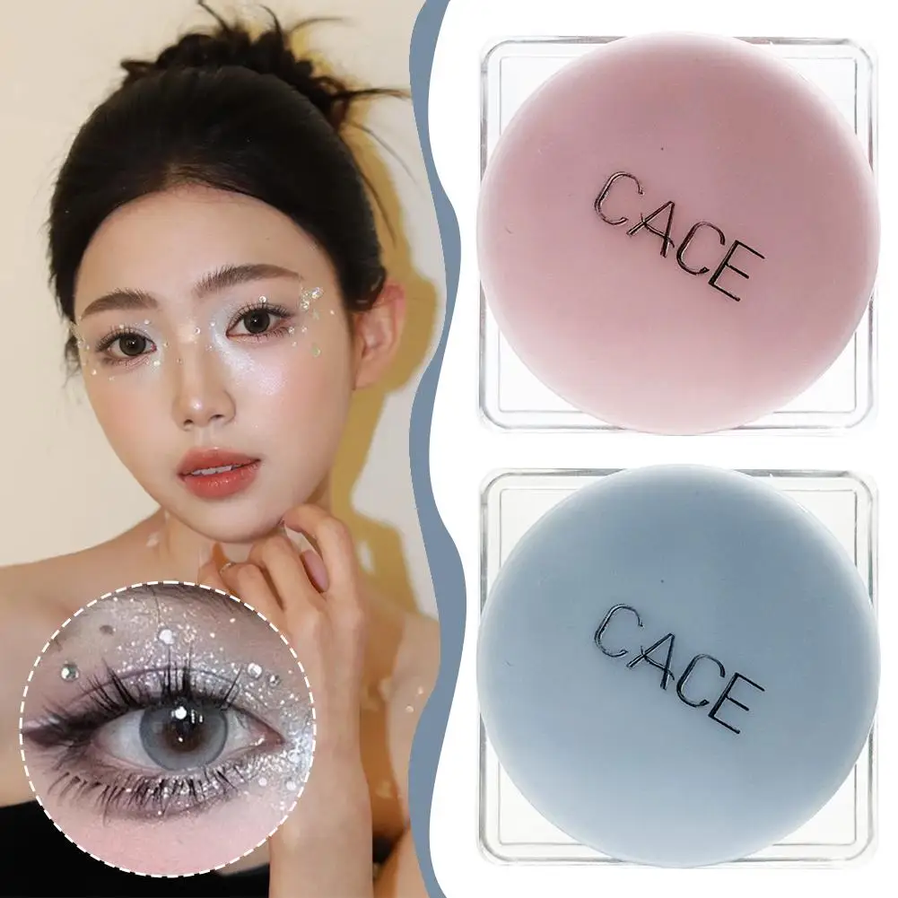 Palette di ombretti glitterati Trucco per occhi rosa blu Ombretto glitter monocromatico Ombretto luccicante argento bianco perla S9K5