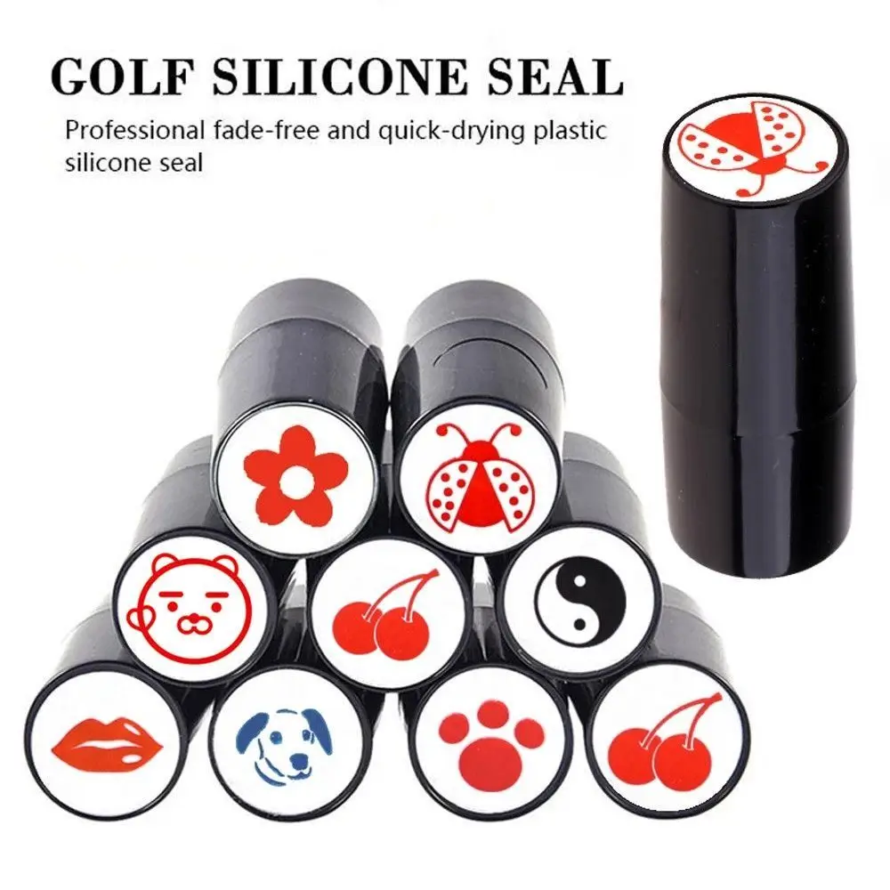 Outdoor Sport Long Lasting Various Patterns Colorfast Multicolors Impression Seal Golf Ball Stamper Stamp Marker Quick-dry