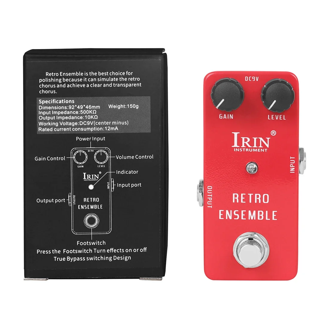 IRIN RS-05 Retro Ensemble Pedal Guitar Effect Pedal Simulate Retro Chorus Achieve a Clear Transparent Chorus True Bypass Pedal