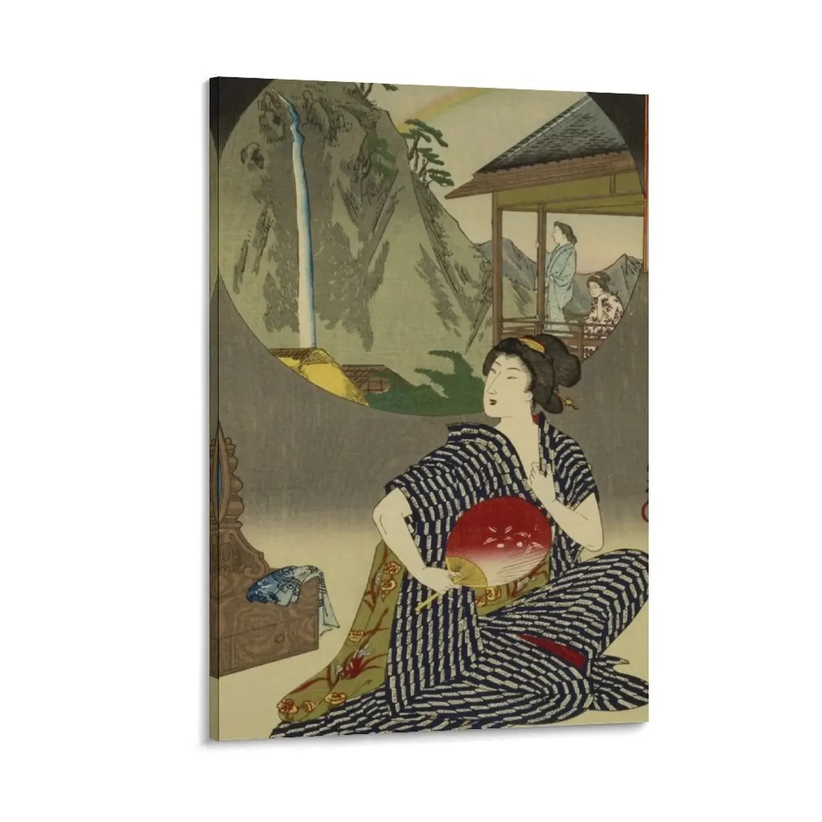 

Inn at Hot Springs byToyohara Chikanobu Canvas Painting anime decoration decoration aesthetic pictures for wall