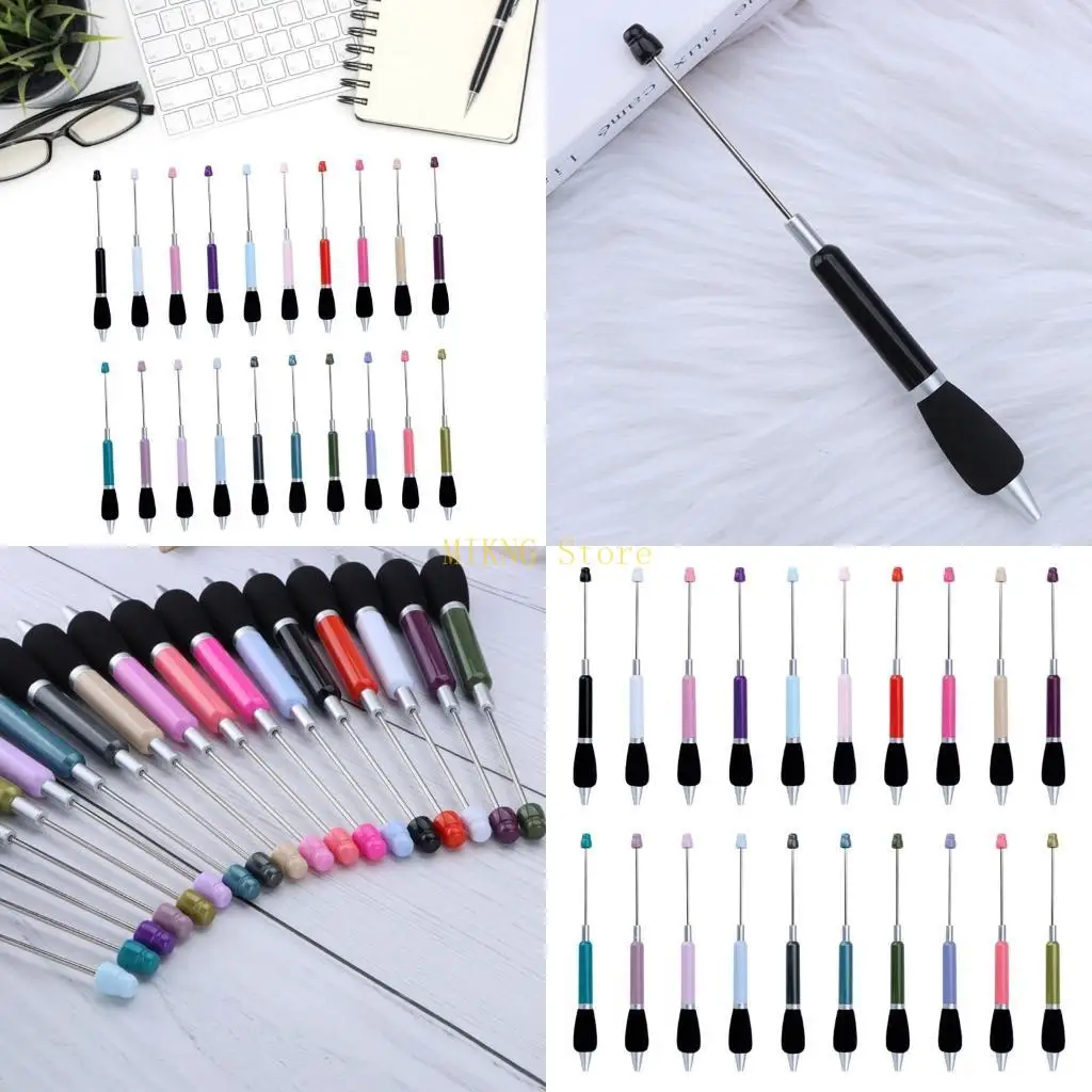 

8/12/20x Beadable Ballpoint Pen Beaded Pen Smooth Writing Pen Pen 1.0mm Stationery Pen School Office best sale