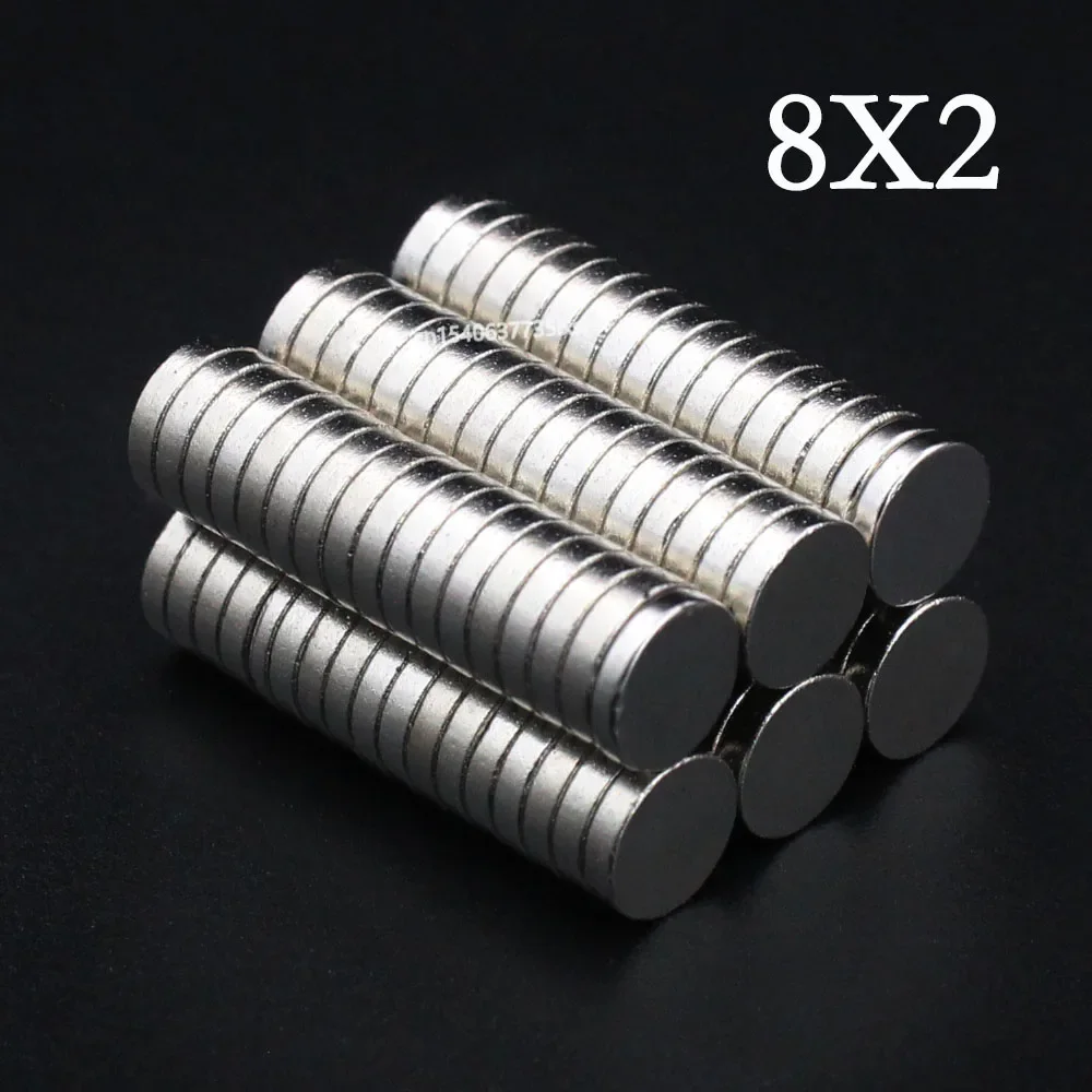 10/20/30/50/60 Pcs 8x2 Neodymium Magnet 8mm x 2mm N35 NdFeB Round Super Powerful Strong Permanent Magnetic imanes Disc