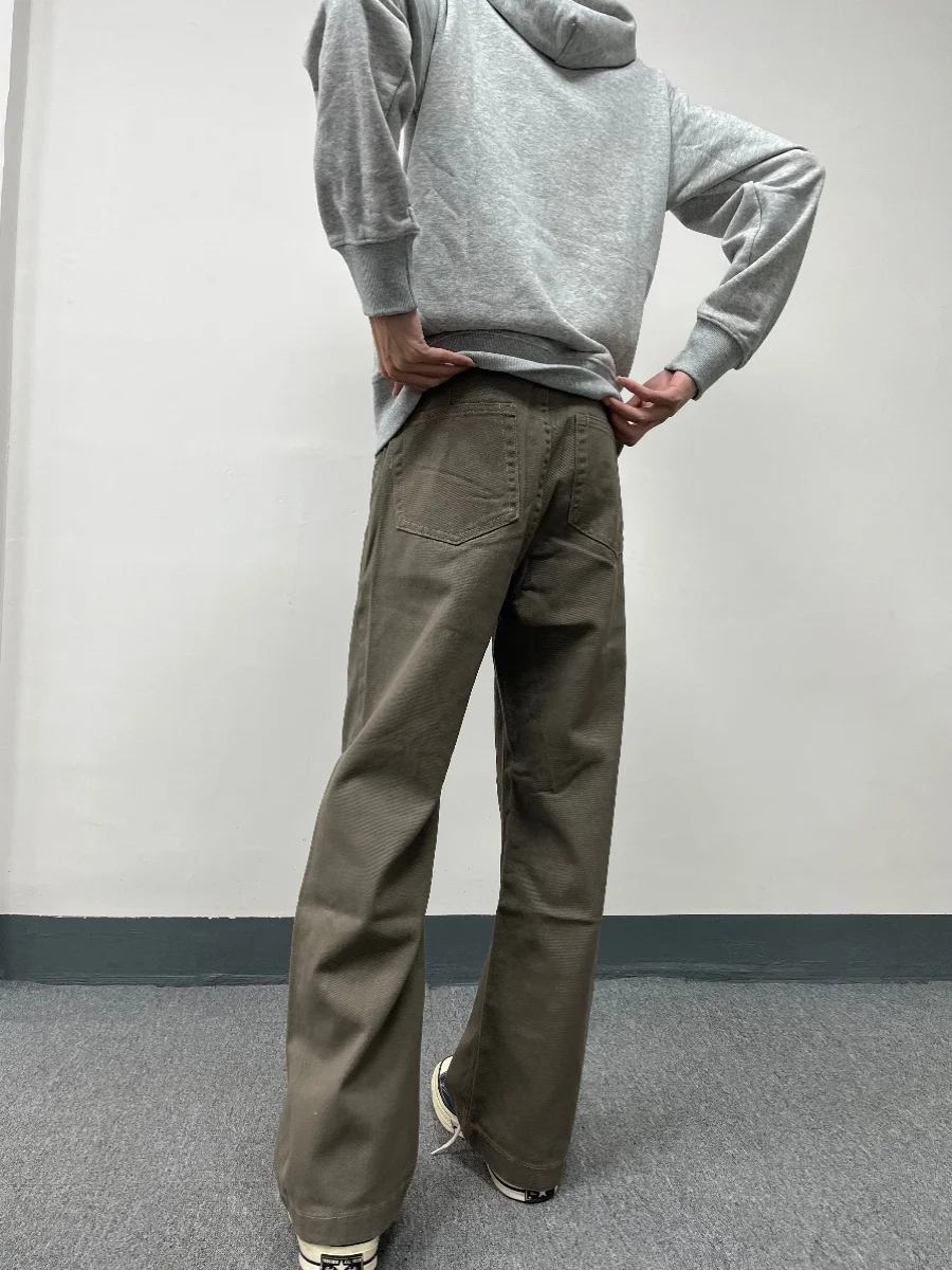 

American Retro Straight Leg Jeans Men's Loose Slim Fit Casual Pants ex Simple Drape Versatile Long Trousers