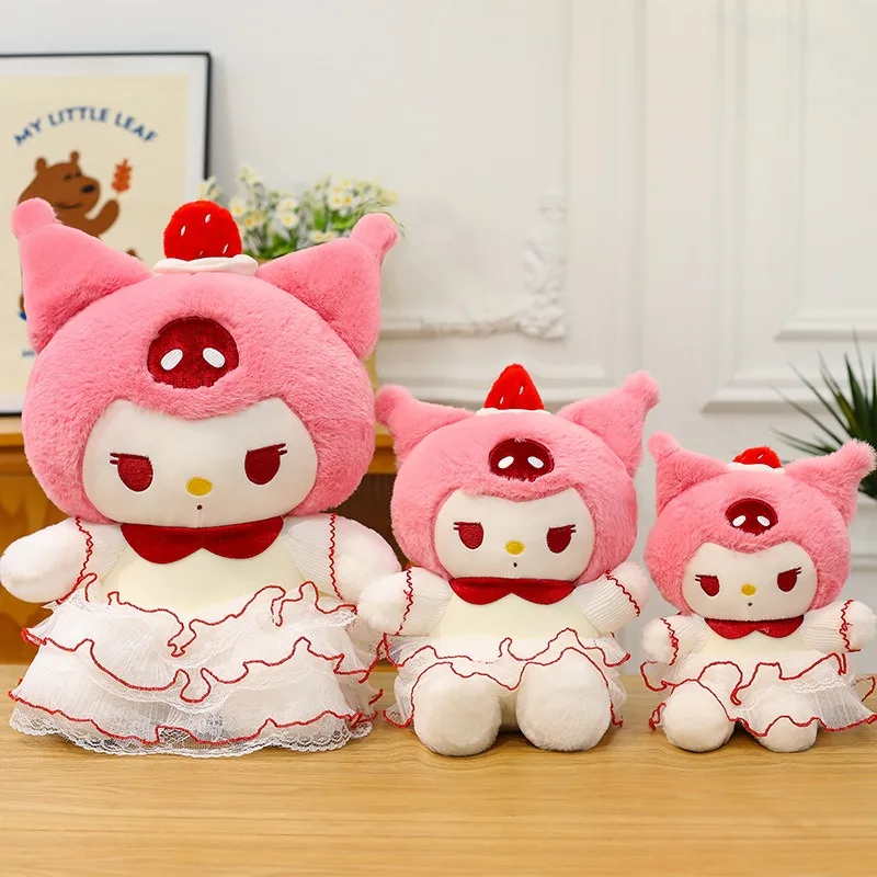 Neue 45 cm Kawaii Kuchen Kuromi Plüsch Spielzeug Hallo Kitty Melody Plüsch Puppe Stofftier Kinder Geburtstag Geschenk Kreuz Grenze drop Verschiffen