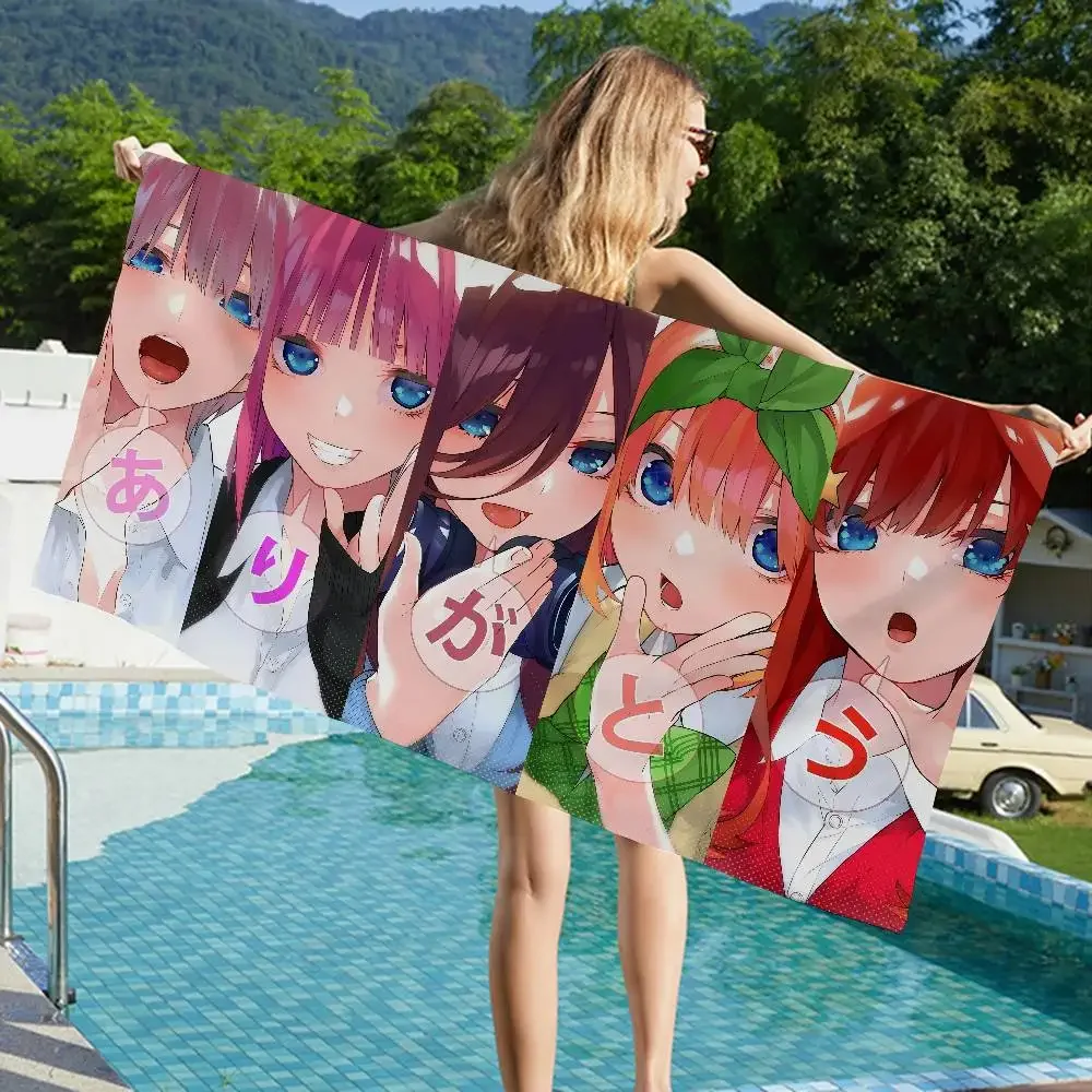 Anime T-The Q-Quintessential Q-Quintuplets Microfiber Blanket Quick Drying Beach Towels Oversized Super Absorbent Pool Towel