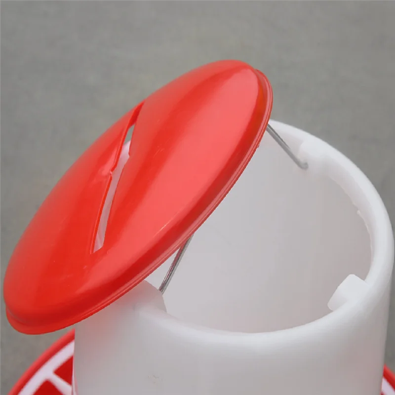 

12KG Chicken Drinker Plastic Feeder Bucket Rooster Hen Drinking Kettle Feeding Cup Farm Animals Poultry Farming Tool