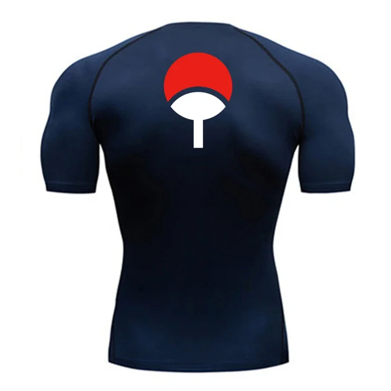 Men's Compression Shirt Short Sleeve Crew Neck Quick Dry Gym Fitness Athletic Workout Base Layer Top