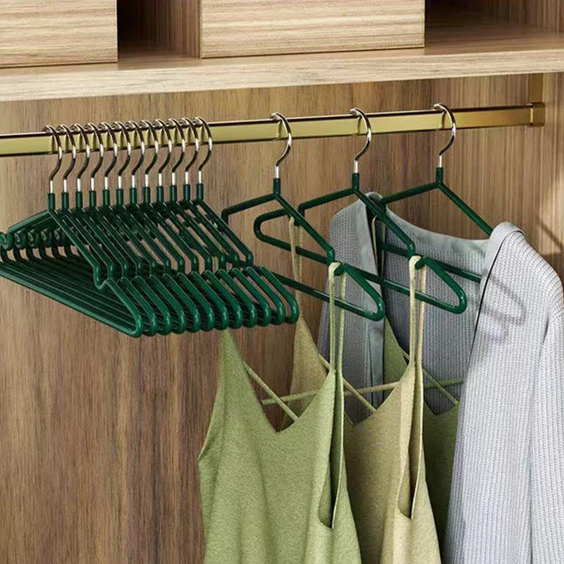 Stainless Steel Hanger Home Bold Clothes Drying Clothes Hanger Hook Up Non-Slip Dipping Thicken No Trace Adult Hanger