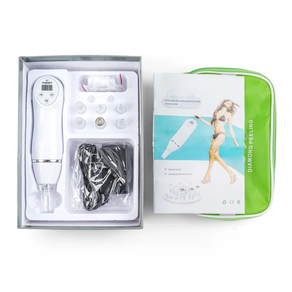 Microdermabrasion diamant numérique sous vide, nettoyeur de points noirs, élimination des marques d\'acné du visage, Machine de beauté, nettoyage en