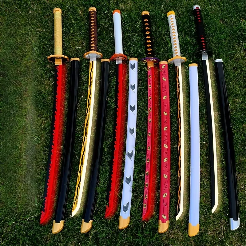 40inch Glow Katana LED Light Sword Anime Cosplay Prop Wood Ninja Knife Real Size Japanese Katana Original Samurai Sabre Gift