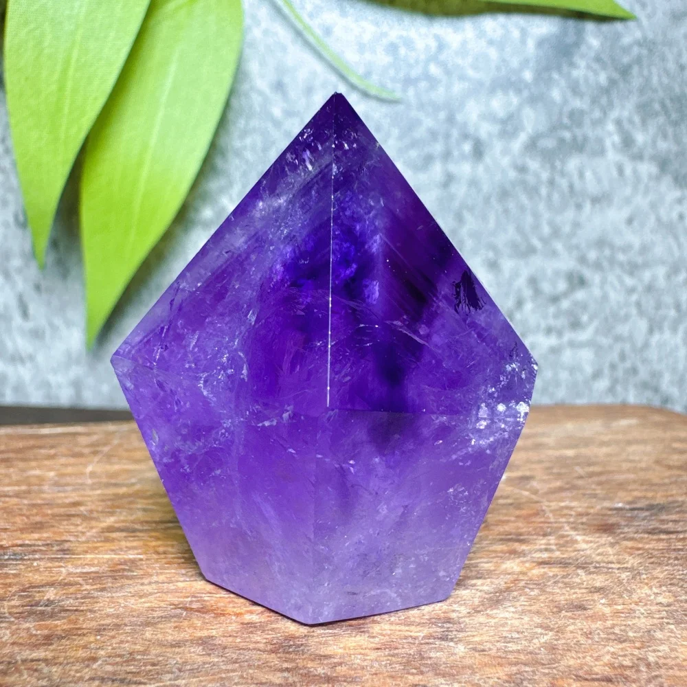 Natural Purple Quartz Crystal Tower Pyramid from Uruguay Amethyst Reiki Healing Crystal Stone